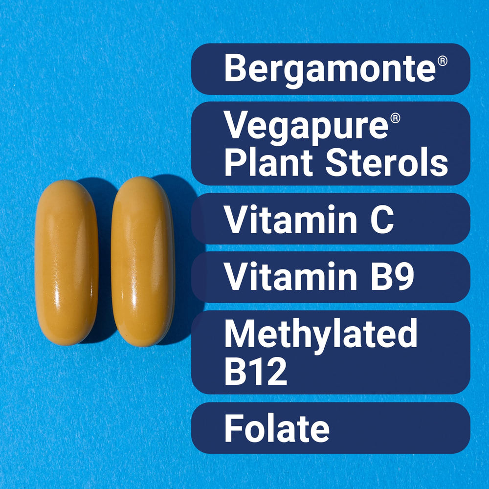 Ingredients: Bergamonte citrus extract and Vegapure plant sterols
