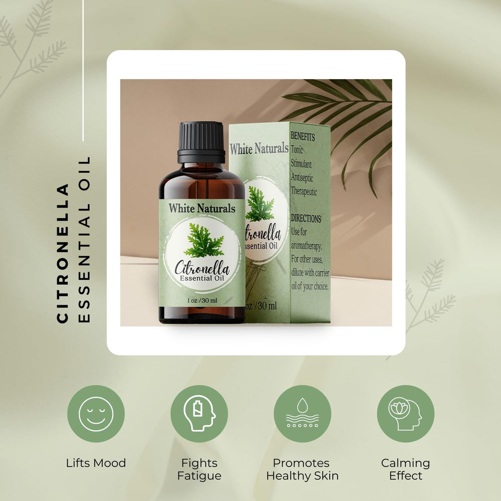 Close-up of citronella essential oil dropper