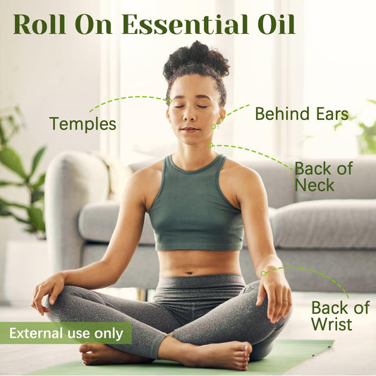 Close-up of citronella essential oil roll-on ball