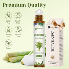 Lifestyle image of citronella essential oil roll-on as a gift