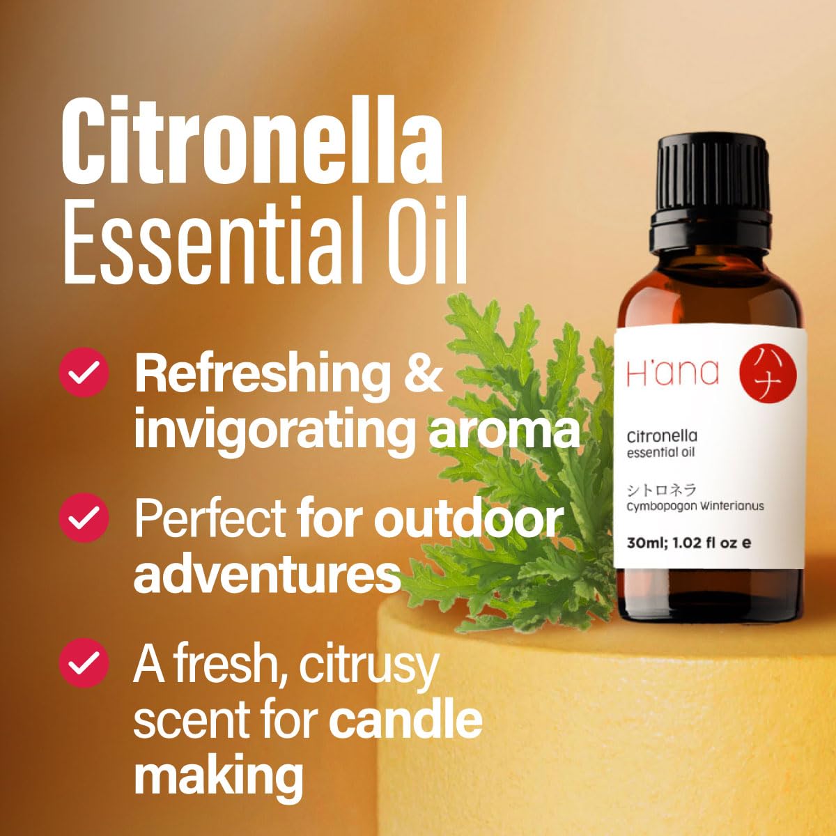 Citronella oil diffusing in a diffuser