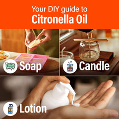 Citronella essential oil used in skincare routine