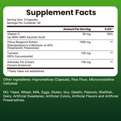Third-party tested Citrus Bergamot 1000mg supplement purity and potency