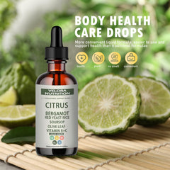 Citrus Bergamot drops bottle showing 2 mL dose