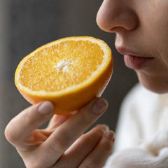 Close up of bergamot and orange zest notes in Citrus Burst