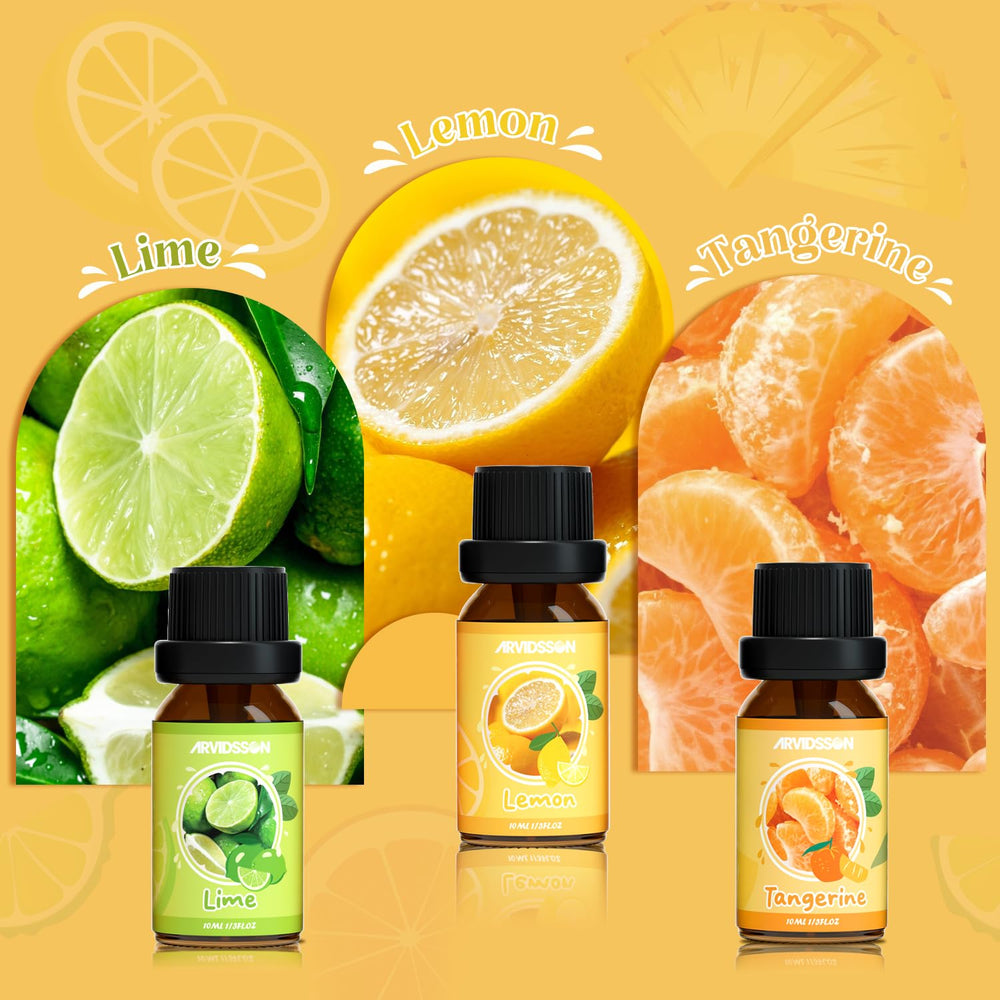 Lemon essential oil bottle