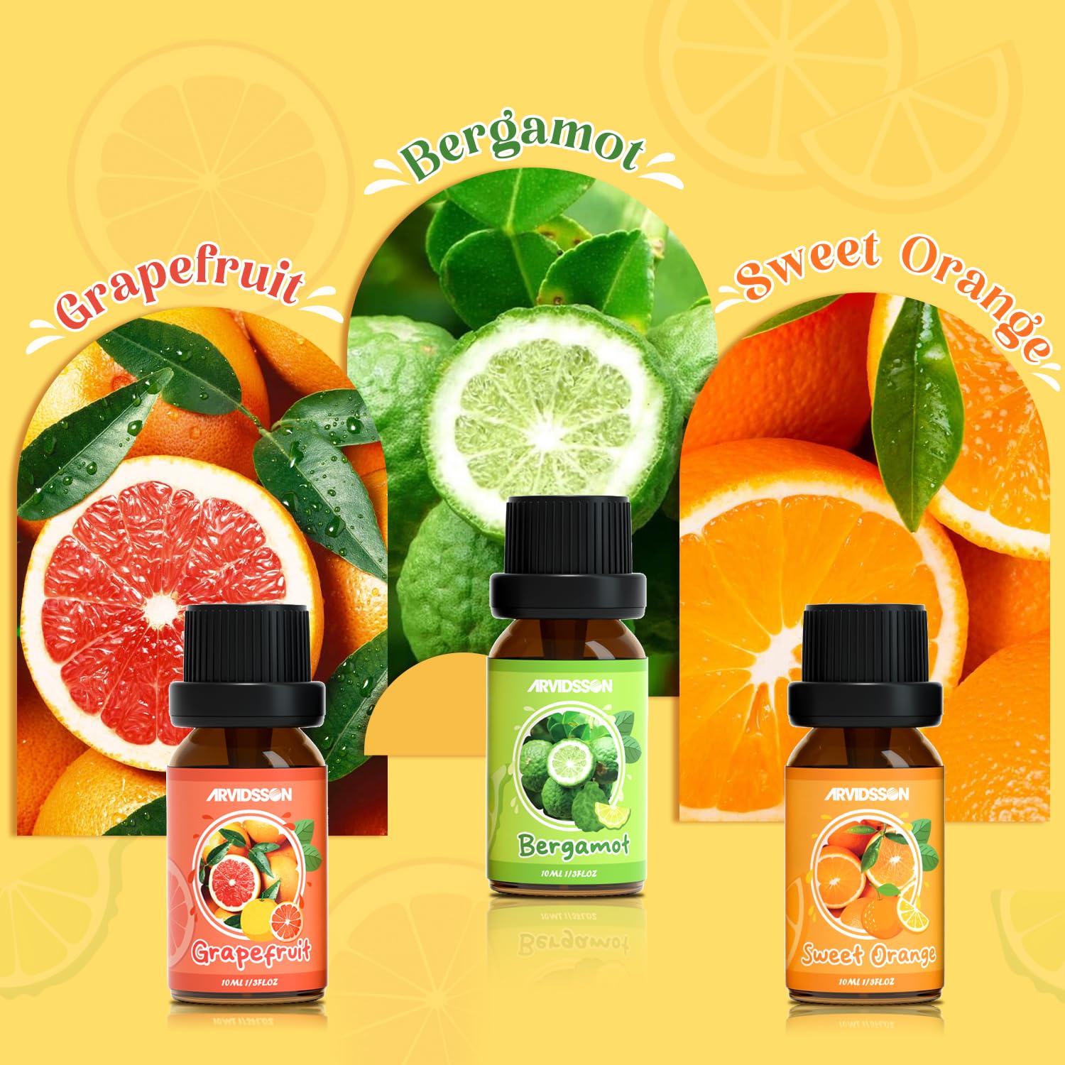 Sweet orange essential oil bottle