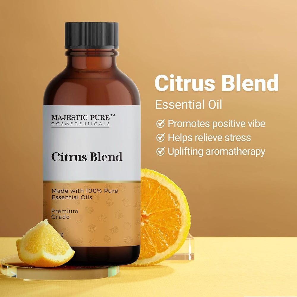 Close-up of citrus oil blend for diffuser and aromatherapy