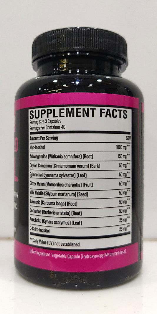 Close-up of CIVIMUNA ingredients: Myo-Inositol, D-Chiro-Inositol and Ashwagandha