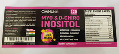 Back view of CIVIMUNA bottle indicating 4 months supply and 120 capsules