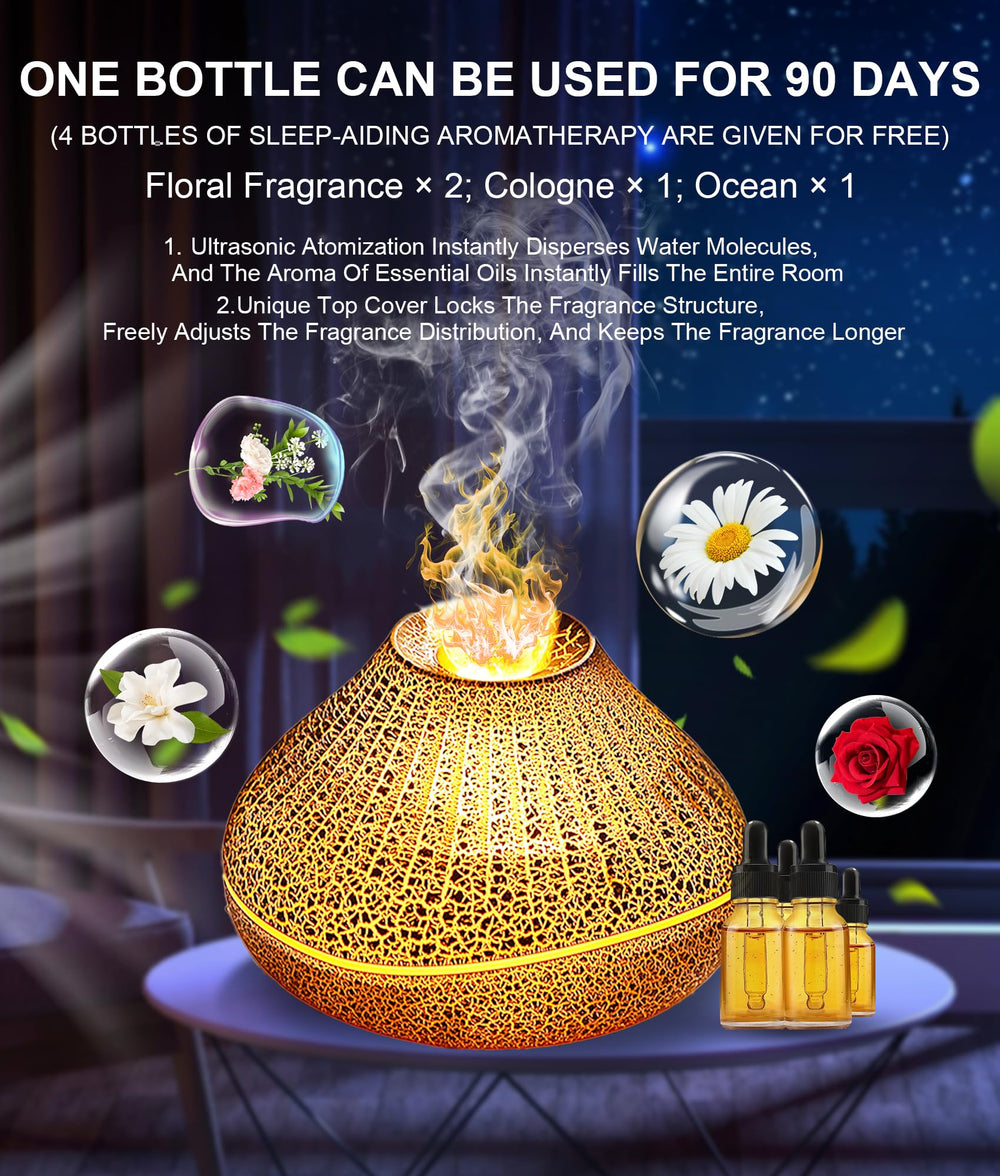 CJC volcano diffuser 160ml tank provides long-lasting mist