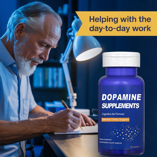 Close-up of L-dopa and brain-boosting nutrients