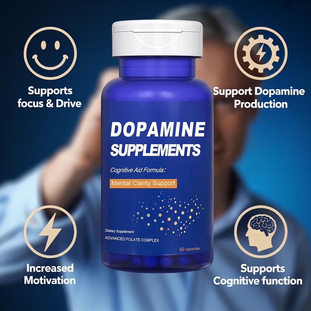 Brain health symbols and neurotransmitter balance imagery
