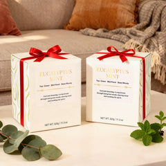 Fragrance notes included in the set: Sandalwood Rose, Lavender, Sage Citrus Coconut & Vanilla, Cinnamon Apple, Eucalyptus Mint, Fir & Cedar