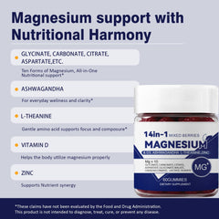 Women’s magnesium glycinate Gummies with D3 and Zinc for daily wellness