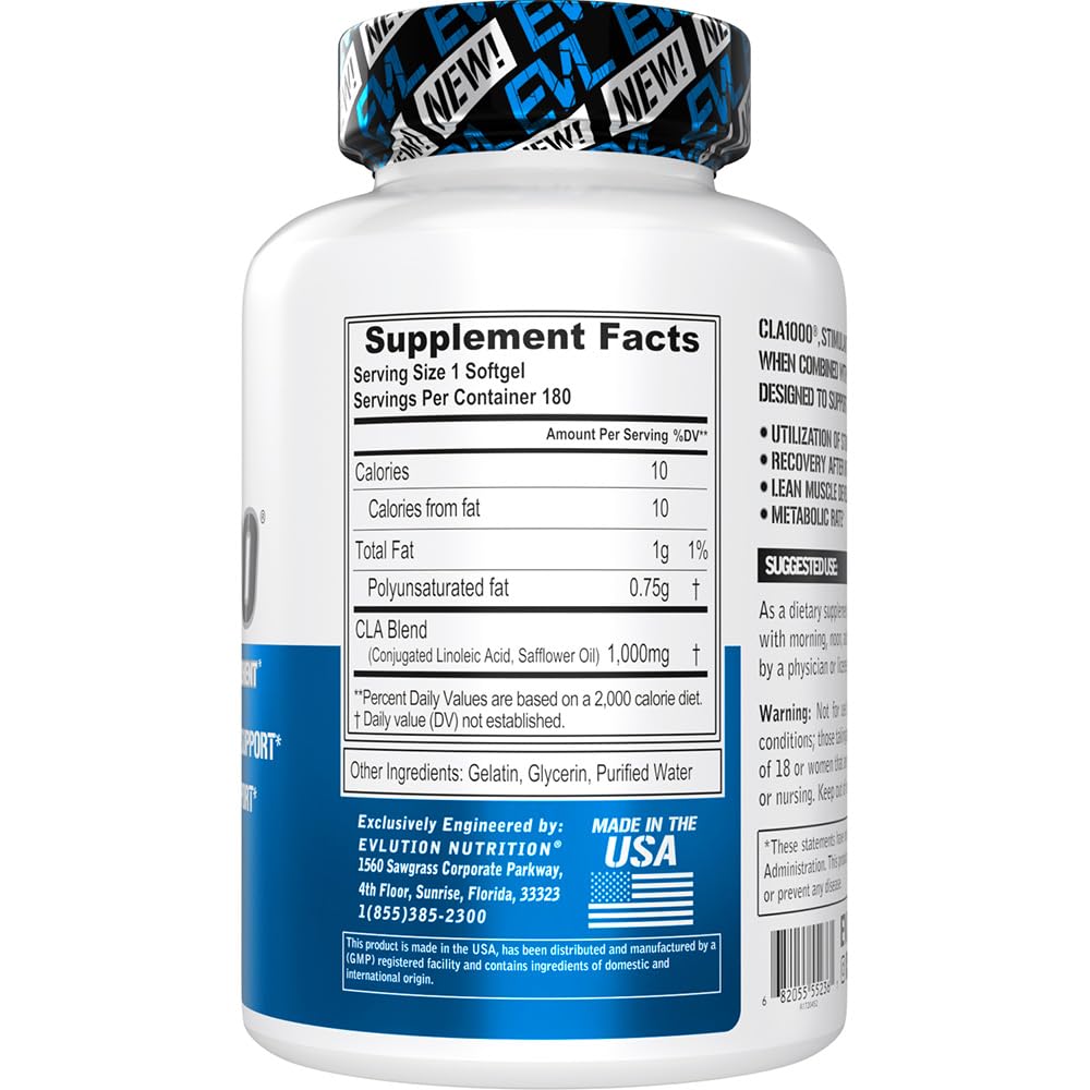 CLA 1000mg pills packaging label