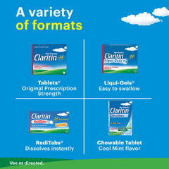 Claritin is suitable for indoor and outdoor allergy support.