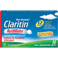 Close-up of Claritin RediTabs dissolving tablet for easy use