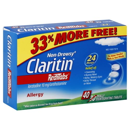 Close-up of Claritin RediTabs tablets dissolving in mouth for quick non-drowsy relief
