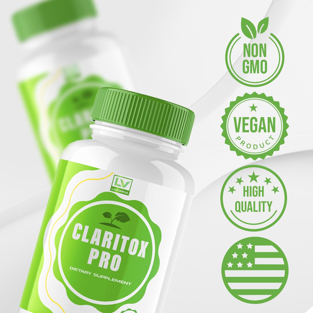 Close-up of Claritox Pro capsule