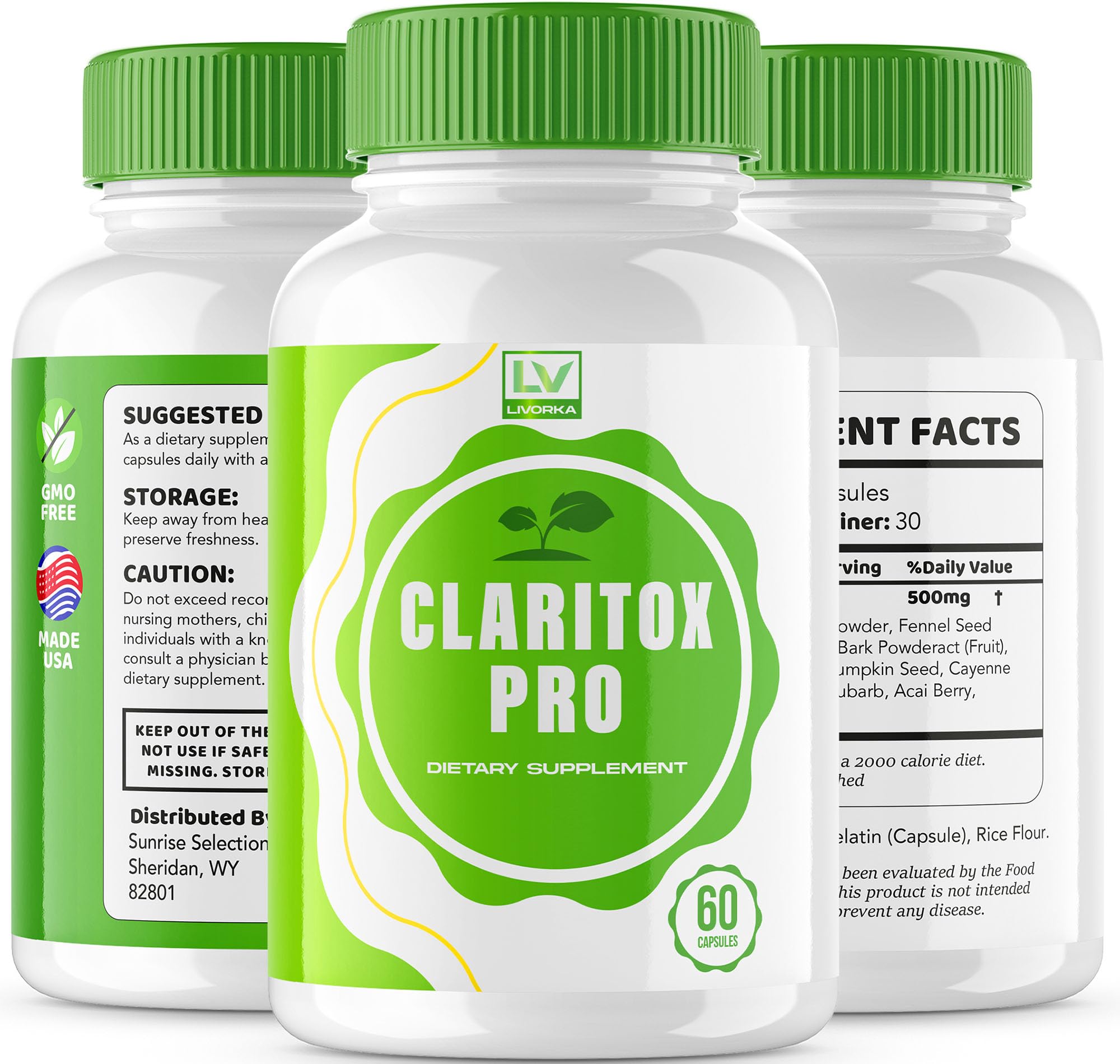 Infographic showing 180 capsules per pack for 3 months