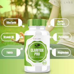 Claritox Pro bottle showing Made in USA label