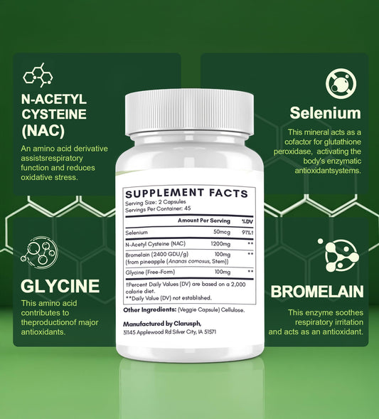Close-up of NAC 1200mg capsules