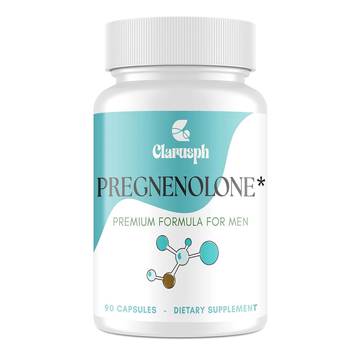 Clarusph Pregnenolone 50mg for Men bottle and 90 capsules