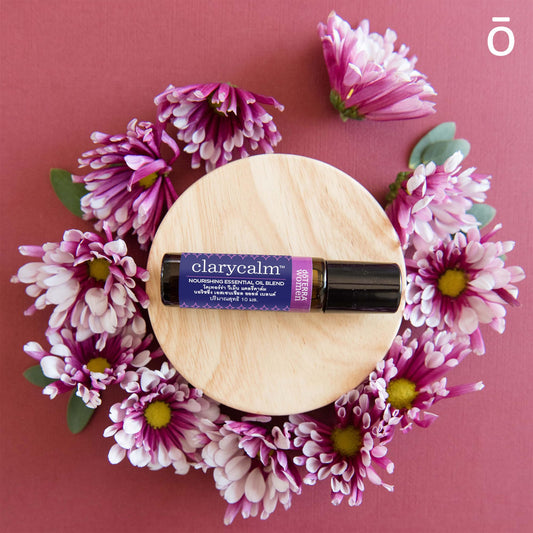Close-up of doTERRA Clary Calm label 10 ml