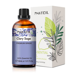 Clary Sage Essential Oil in a 30ml amber bottle