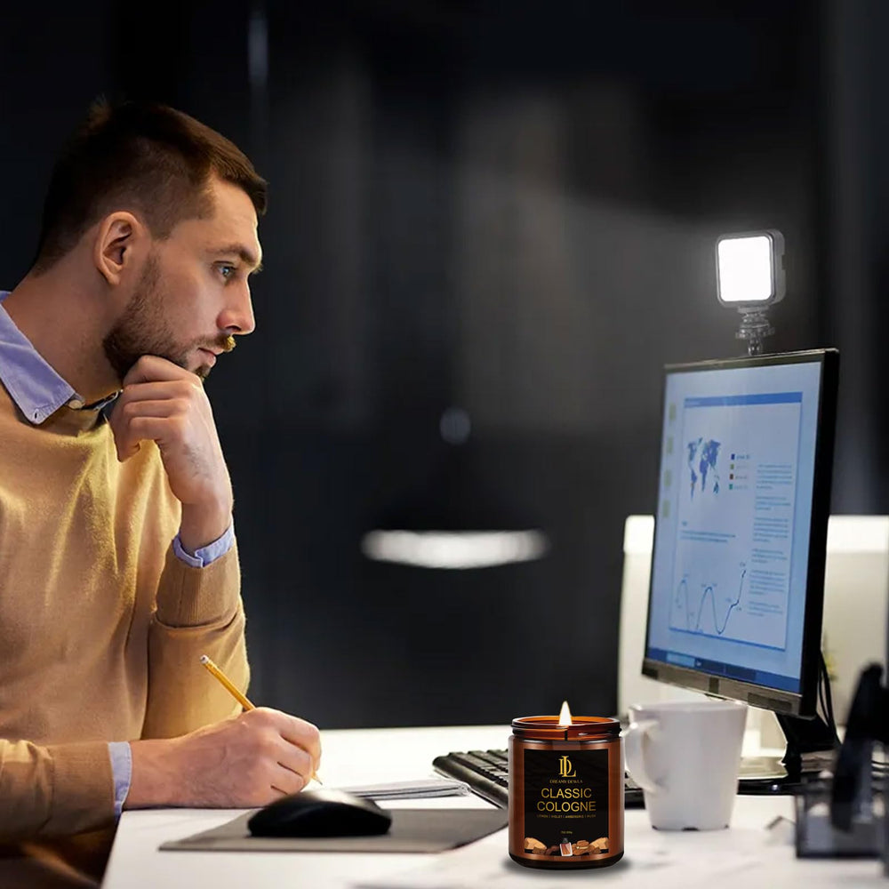 Fragrance notes inspired by luxury colognes for a masculine home scent