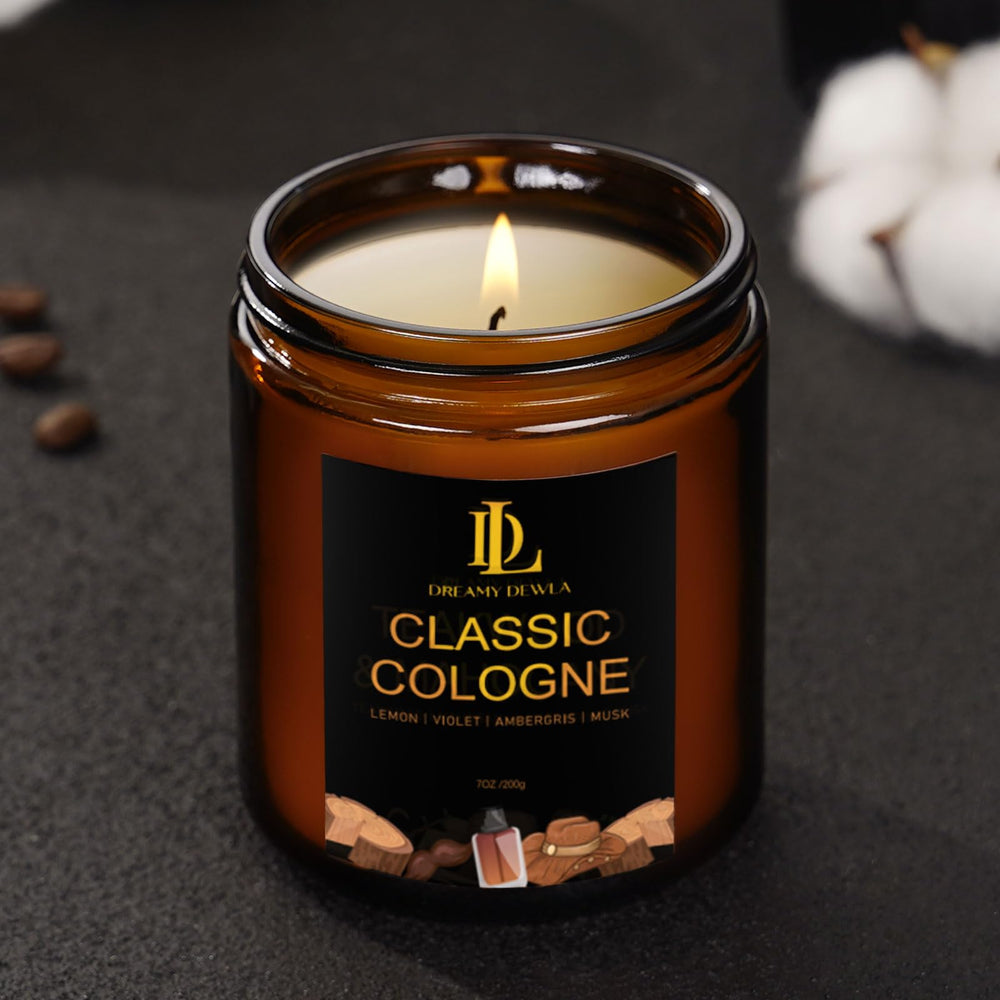 Candle lit in a modern living room setting to elevate ambiance