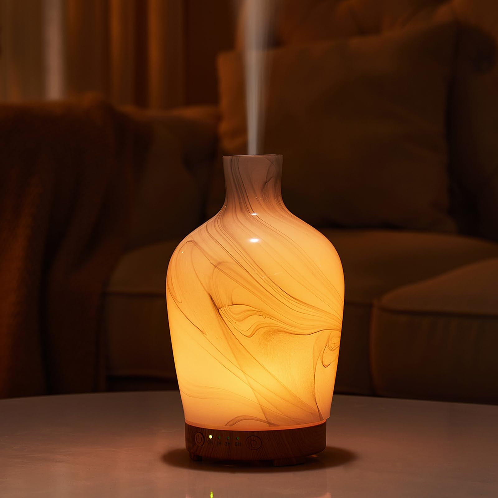 Front view of Classical Vase Aromatherapy Diffuser with LED night light