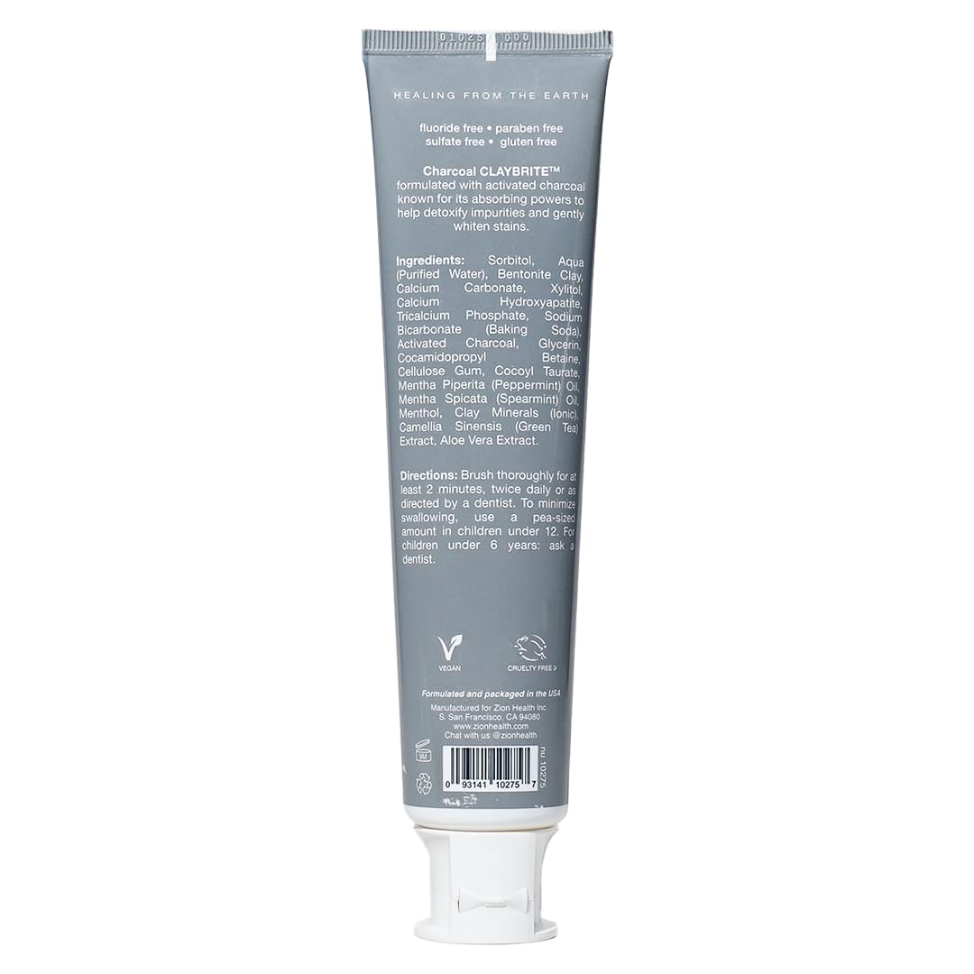 Zion Health ClayBrite toothpaste packaging 4 oz