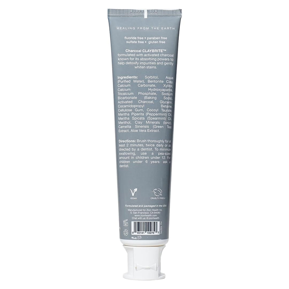 Zion Health ClayBrite toothpaste packaging 4 oz