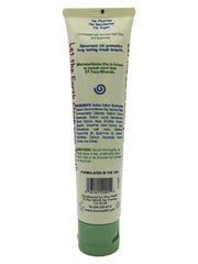 Close-up of Montmorillonite clay toothpaste showing texture and mint flavor