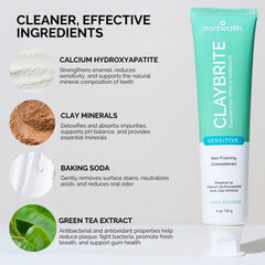 4 oz tube of ClayBrite Sensitive toothpaste