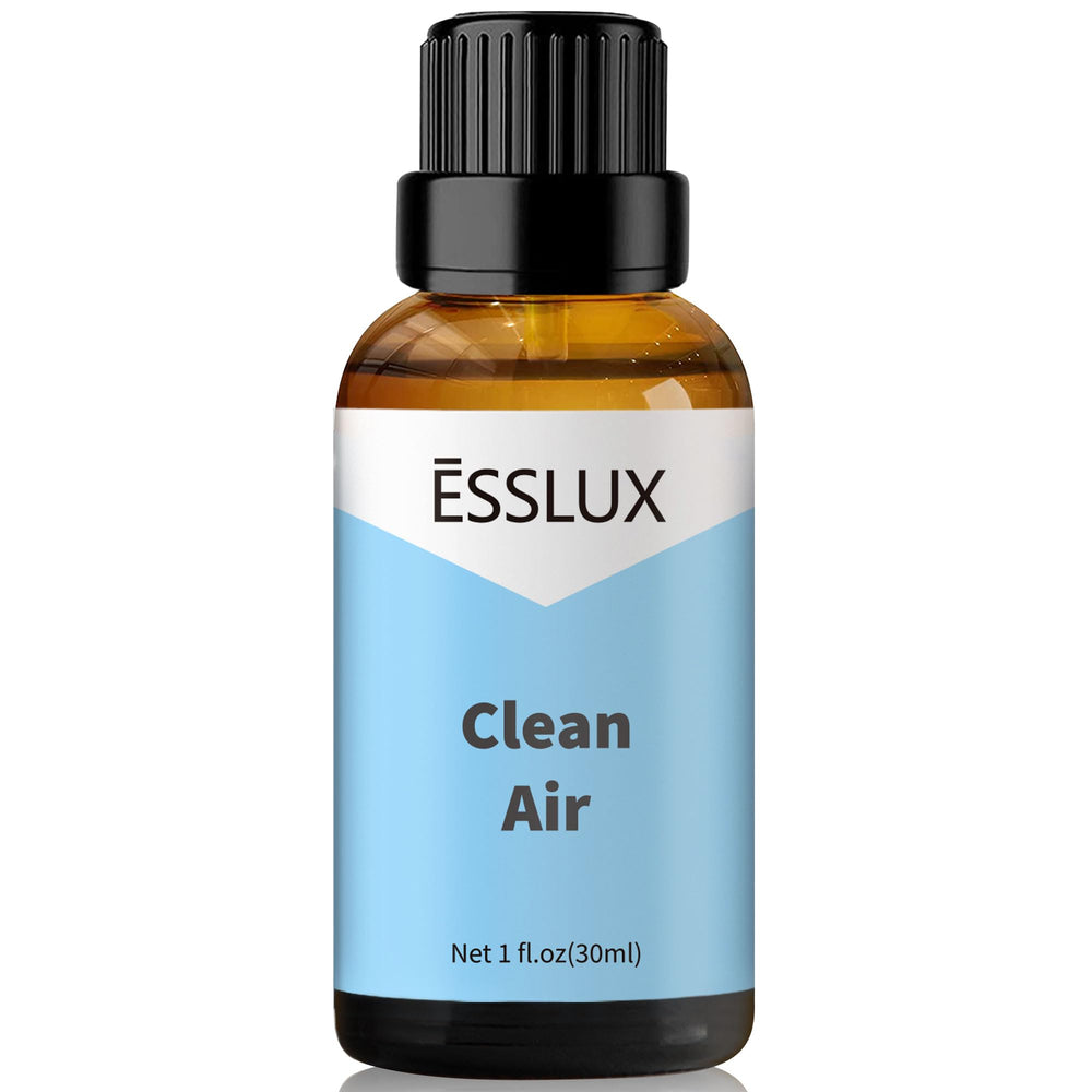 ESSLUX Clean Air Fragrance Oil bottle 30 ml label close-up