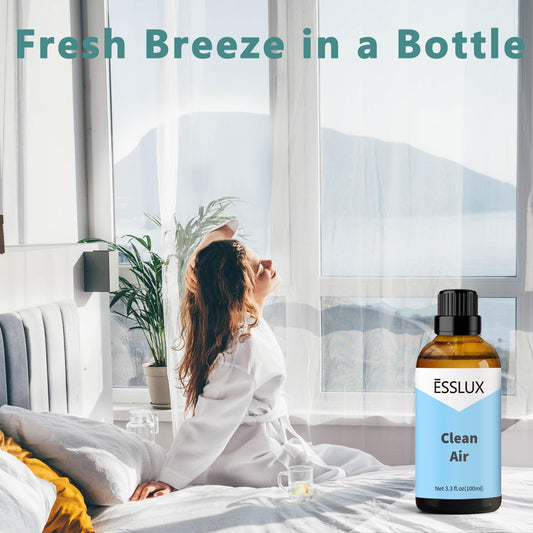 Diffuser releasing ESSLUX Clean Air fragrance oil aroma