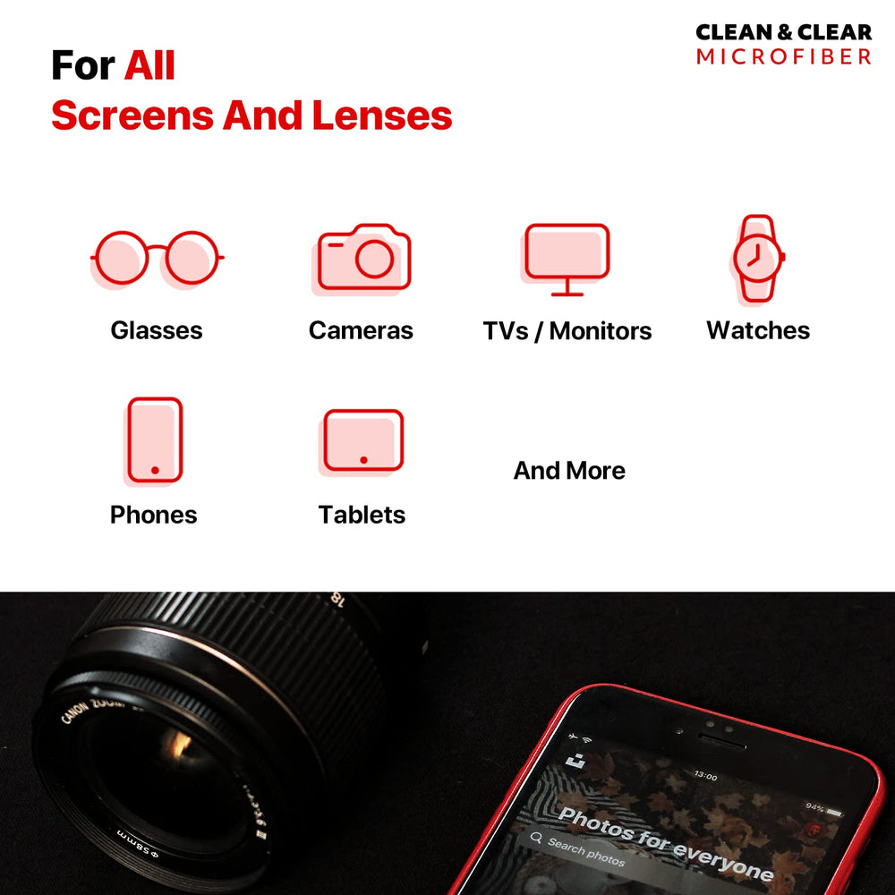 Microfiber cloth cleaning glasses
