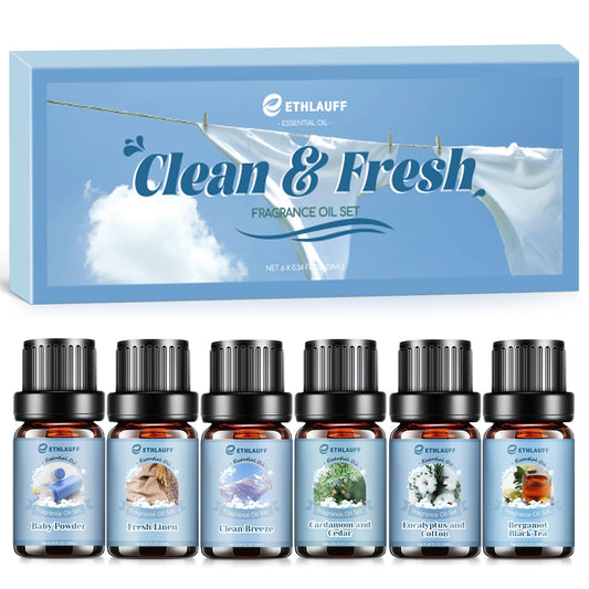 Clean Essential Oils Set – 6-pack packaging