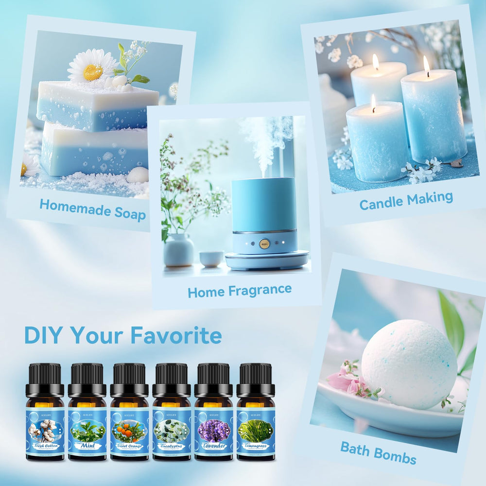 Lemongrass essential oil bottle from six-pack set