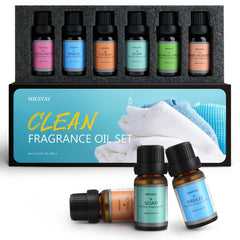 Display of six 10ml fragrance oils for diffuser, candle and soap making