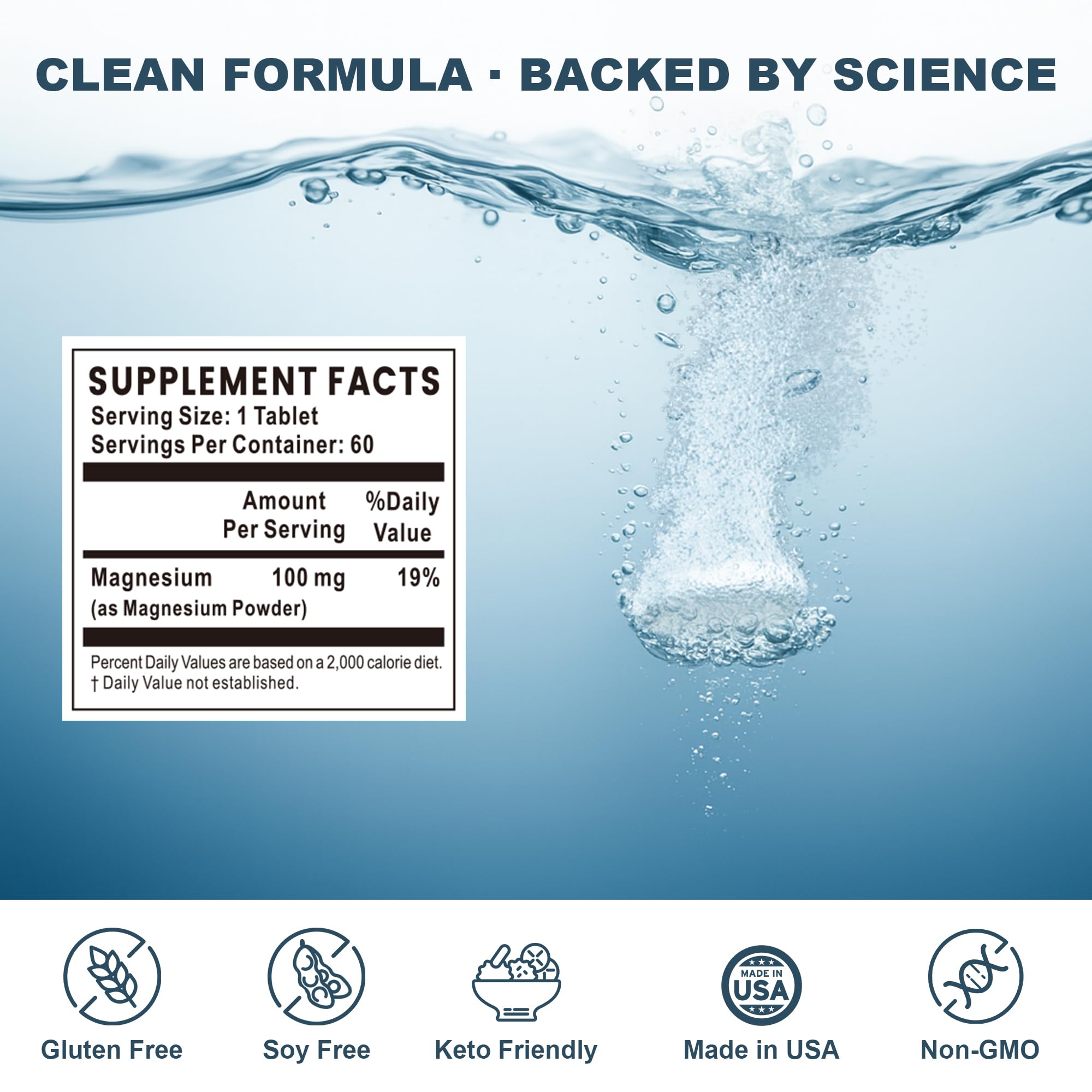 Clean formula featuring elemental magnesium and food-grade acids