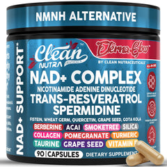 NAD+ liposomal resveratrol supplement bottle for women