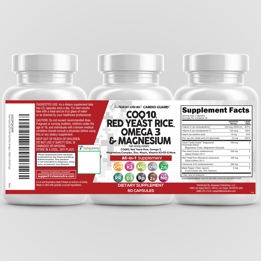 All-in-one heart health supplement packaging for CardioGuard