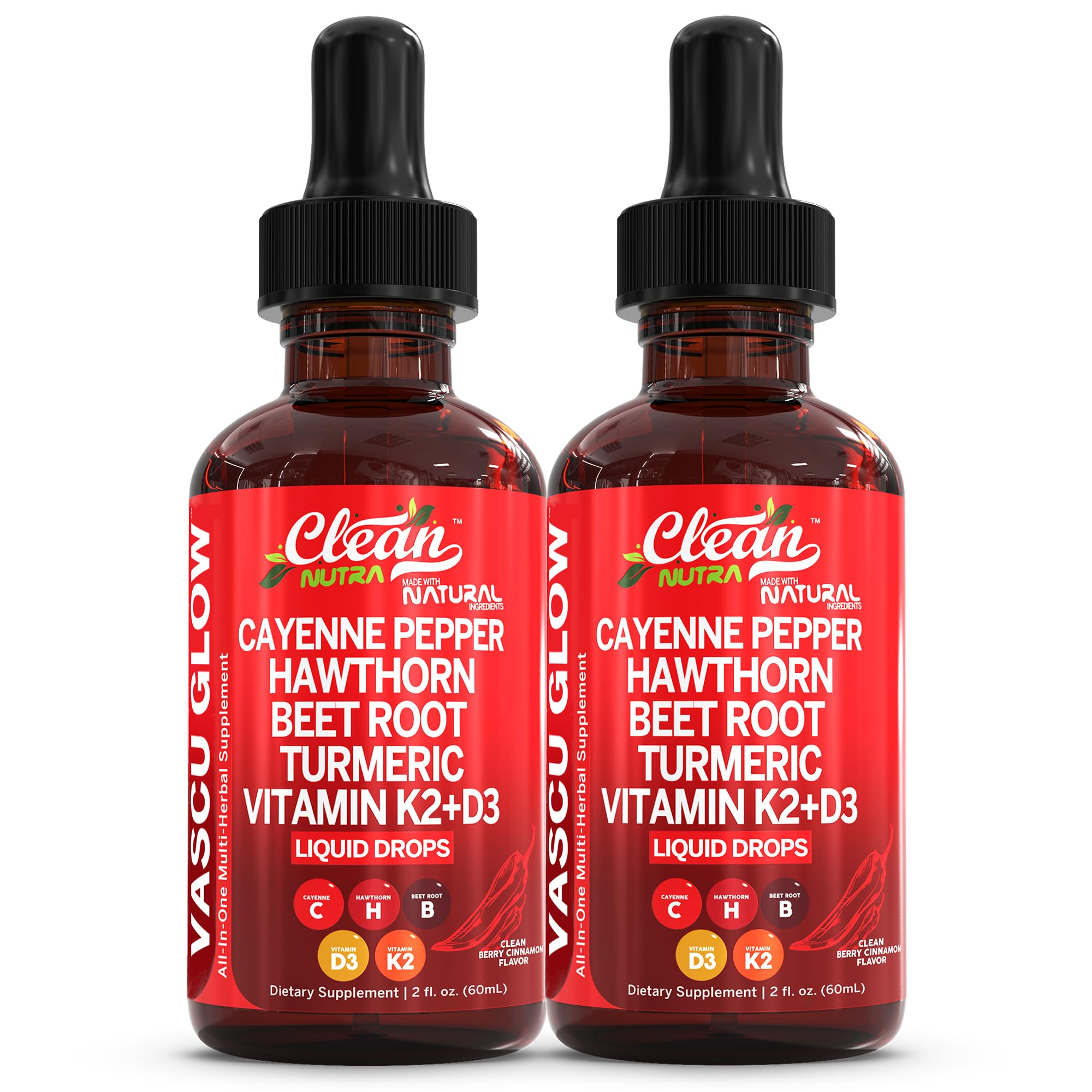 Cayenne pepper drops liquid bottle from Clean Nutra