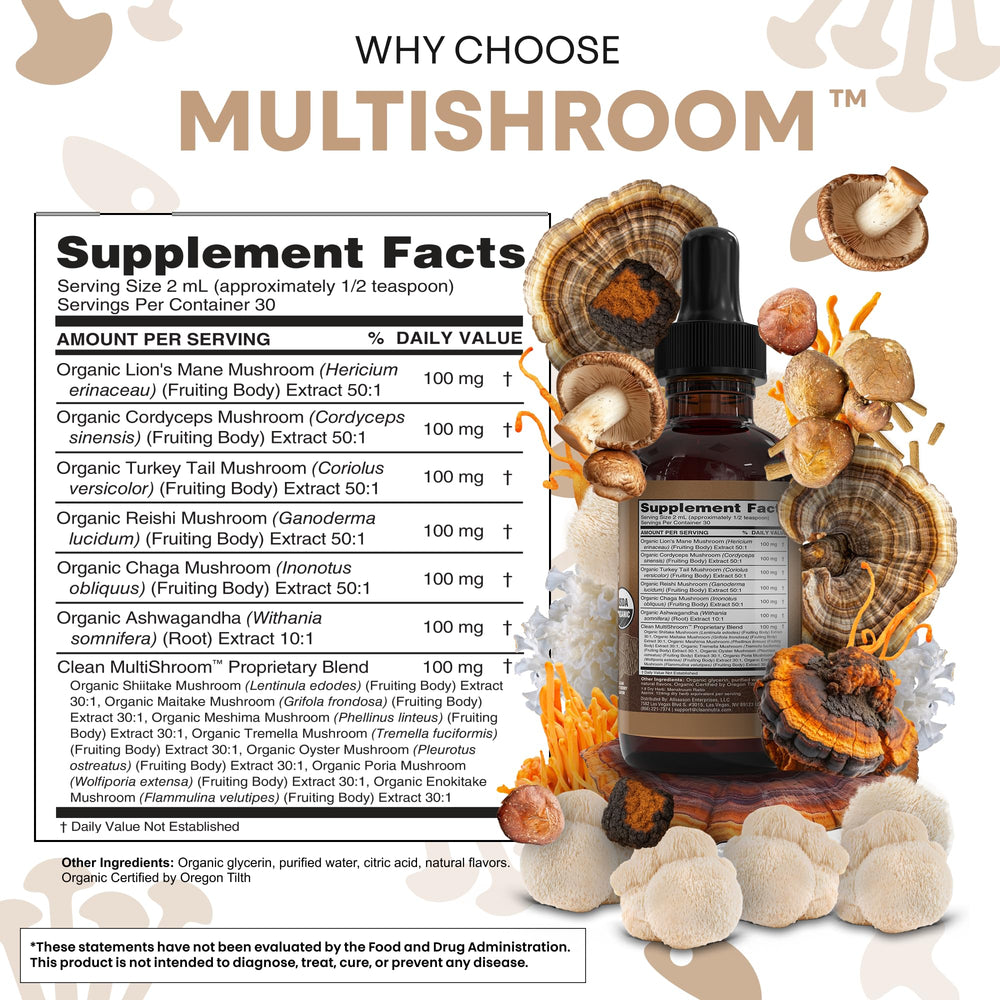 Clean Nutra Cordyceps extract drops ready for active, energetic days