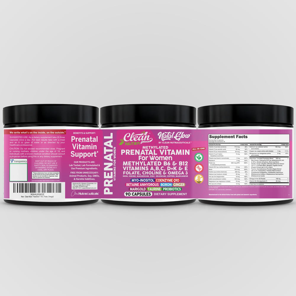 Gluten-free, vegan prenatal vitamin with clean ingredients