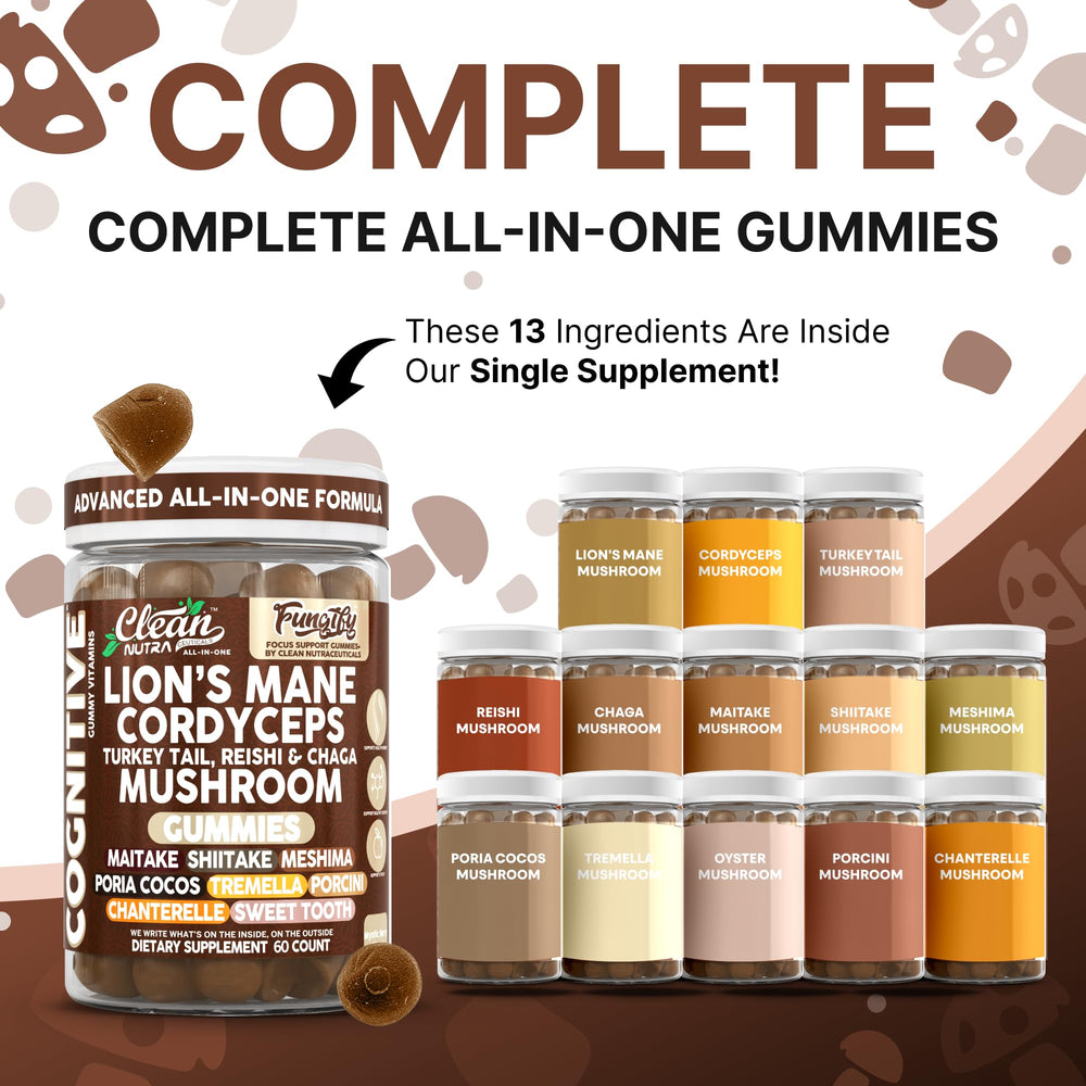 Berry-flavored Lions Mane gummy close-up